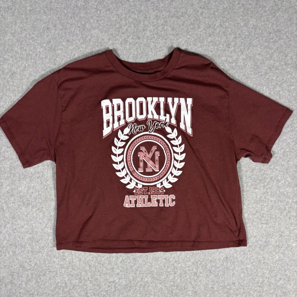 Organic Collective Casual 100% Cotton T-shirt Brooklyn NY Athletic Women’s Sz L